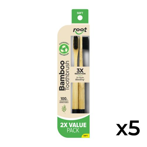 Bamboo toothbrush (5 pieces of 2X Value Pack)