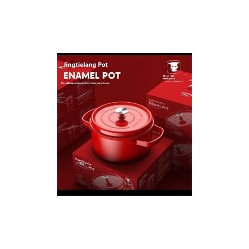 Enamel Pot with Lid