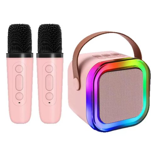 Wireless Bluetooth Karaoke Microphone & RGB Speaker Set