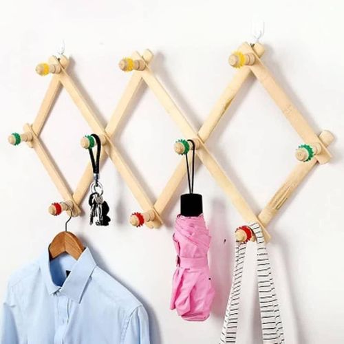 Big wooden hanger for cloth, hat and bag