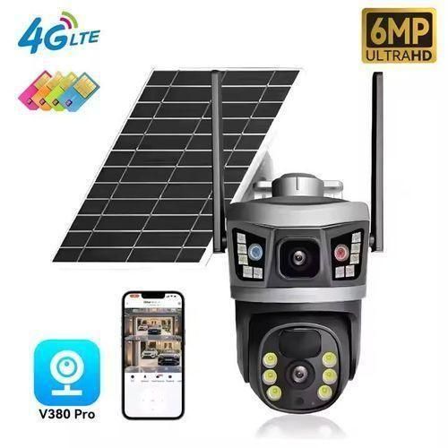 V380 Pro 4G Dual Lens Intelligent Solar Energy Alert PTZ Security Camera