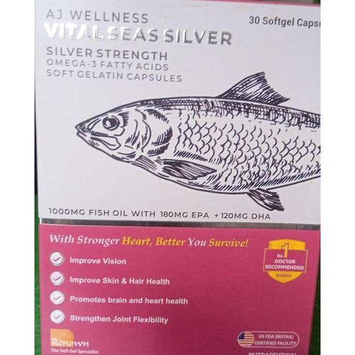 SOFTHEALTH OMEGA 3 FISH OIL. SILVER STRENGHT.