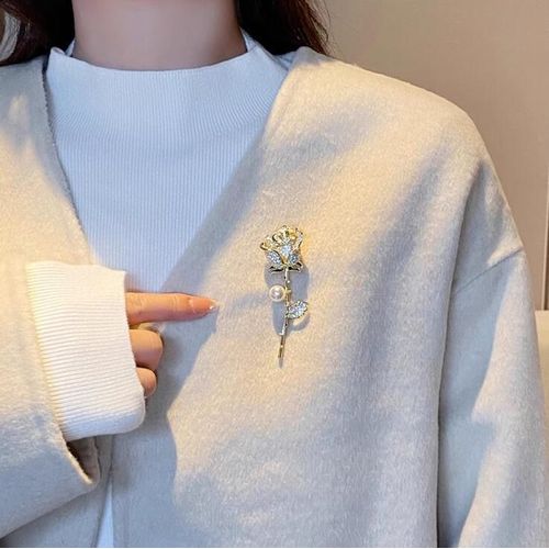 Unique Unisex Rhinestone Broach Brooch Pin For Wears & Suits