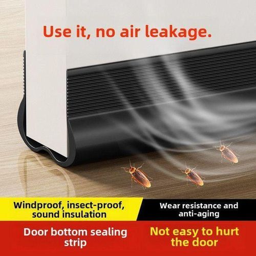 Flexible Door Bottom Strip – Noise, Dust & Draft Blocker Self-Adhesive Weatherproof Door Gap Sealer