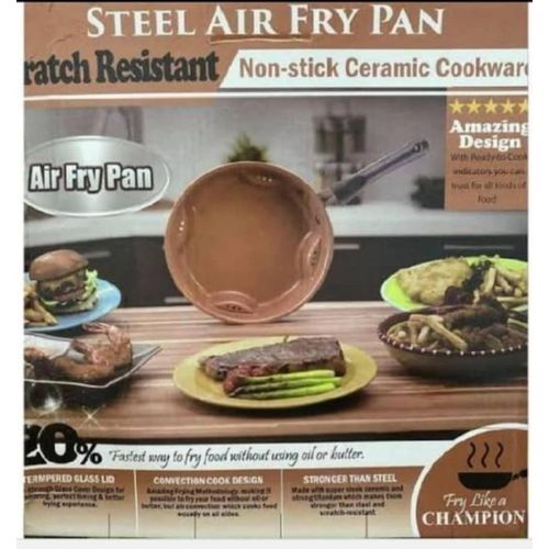 Non-Stick Air Fryer Pan (with Glass Lid)