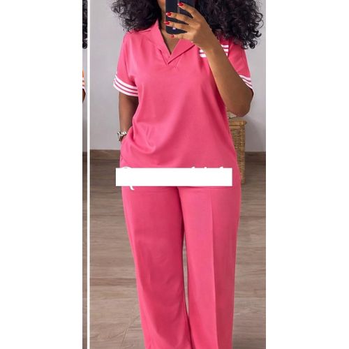 PINK COLAR TOP WITH PANT-LADIES