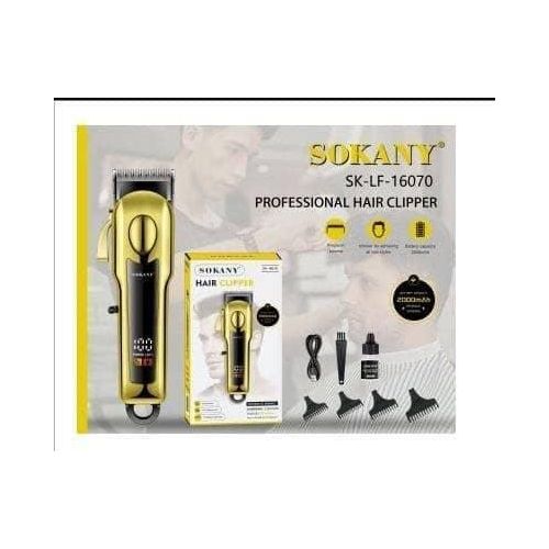 Professional Heavy-Duty Cordless Electric Rechargeable Hair Clipper with LED Digital Display