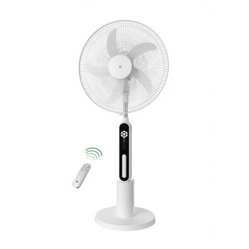 QUALITY LDP-F506AL 18-Inch Rechargeable Standing Fan - 7000mAh Battery - Remote Control - Night Light - White