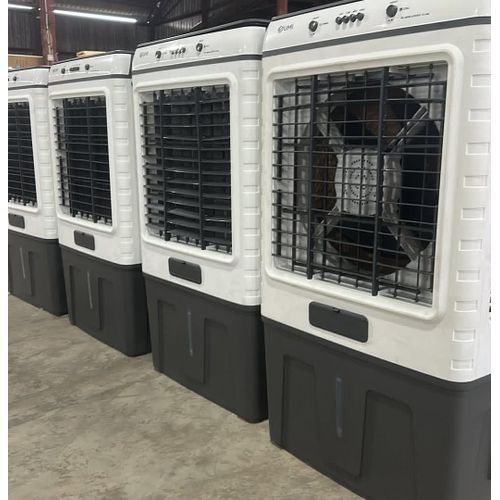 80L 350W Industrial Air Cooler - 3-in-1 Evaporative Cooler, Fan & Humidifier - Low Energy Cooler for Home, Warehouse & Factory