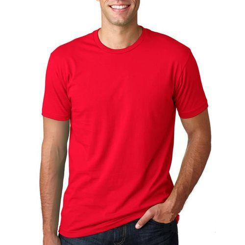 Mens Cotton Round Neck T-Shirt - Red