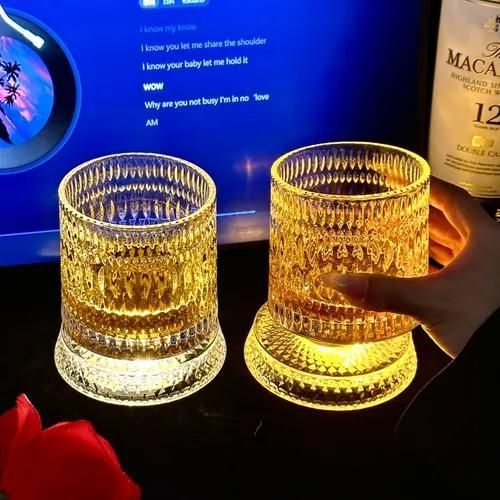 Gemstone Pattern,Creative Spinning Cup, Glow-in-the-Dark Self-Balancing Stress-Relief Spinning Cup