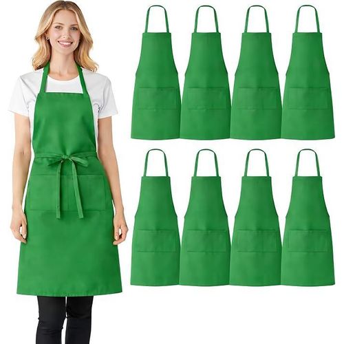 Apron 1pc with Pockets, Unisex Apron with Extra Long Ties for Chef, Cooking Classes, Painting, BBQ