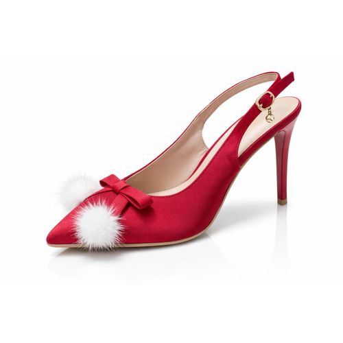 Olivia Plush Slingback Pump Shoes