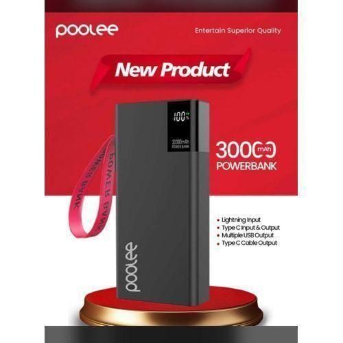 30000mAh DIGITAL 22.5W POWER BANK WITH LED LIGHT & USB CABLE