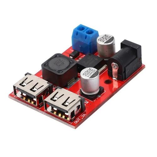 LM2596 LM2596S Dual USB DC-DC 9V 12V 24V 36V To 5V 3A Step Down Buck Converter Board Car Charger Solar Power Supply Module