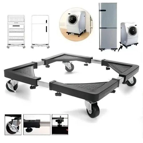 Expandable Metal Washing Machine Base with a Stable Stand. Suitable for Refrigerators, Washing Machines, And Freezers
