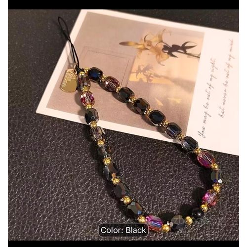 Crystal colored phone strap
