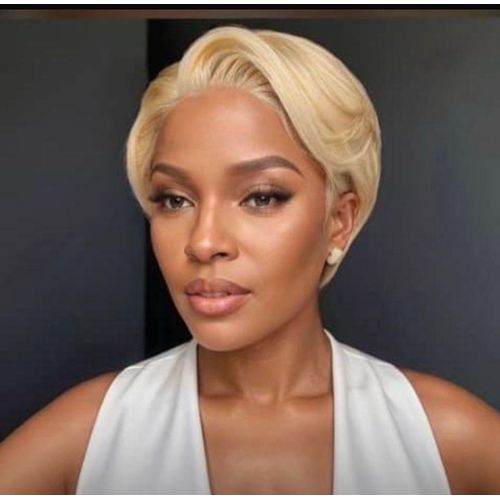 Short Pixie Cut Huma Hair Lace Front Wig (Blonde Edition)