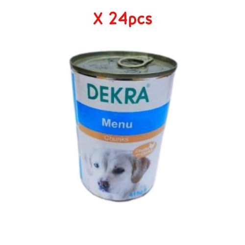 Dekra Menu Chunks wet dog food - 415g each ( X 24pcs)