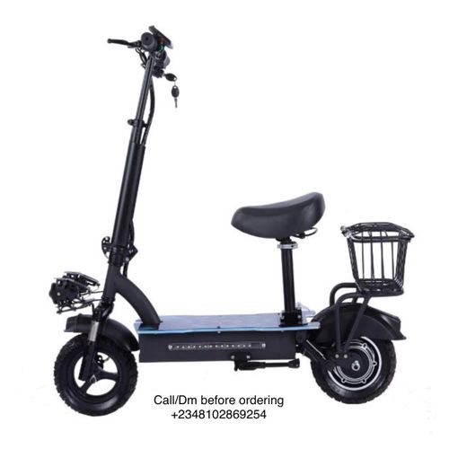 S7 High Speed Electric Scooter with Seat, Front Basket, LED Headlights, Long Range, 70MPH Max Speed, 1000W Motor, 80KM Range
