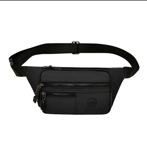 Waterproof Anti-Theft Waist Bag with Multi-Zipper Pockets