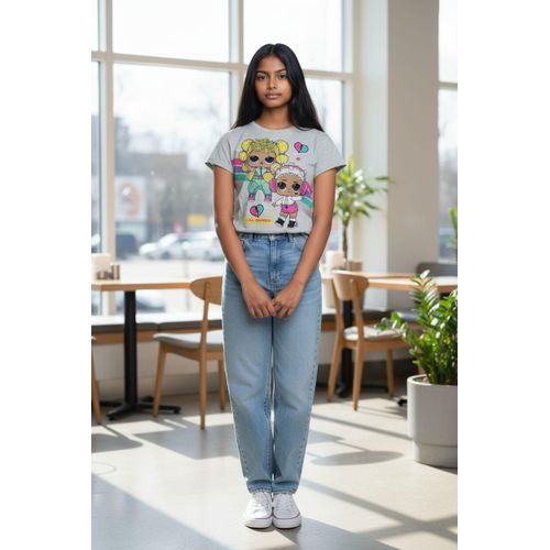 LOL Girl Top- Grey
