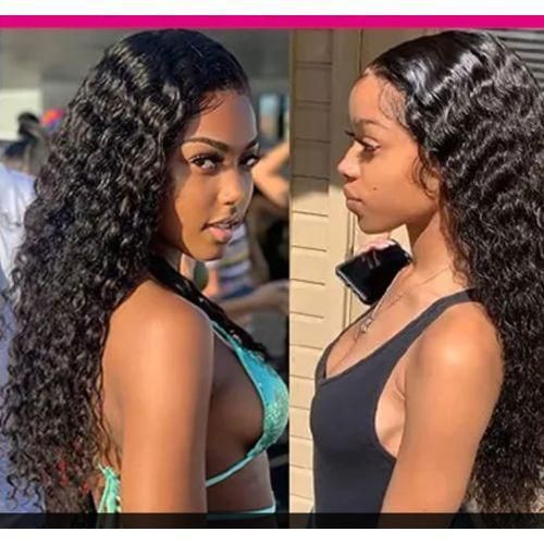 Quality Deepwave With 4x4 T Lace Closure Wig -16