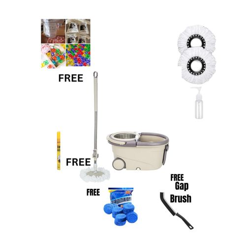 Extendable Spin Mopping Stick And Bucket