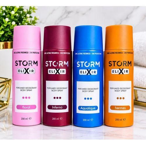 Storm-elixir Body spray X 4pics NAFDAC NO: A2-109038...