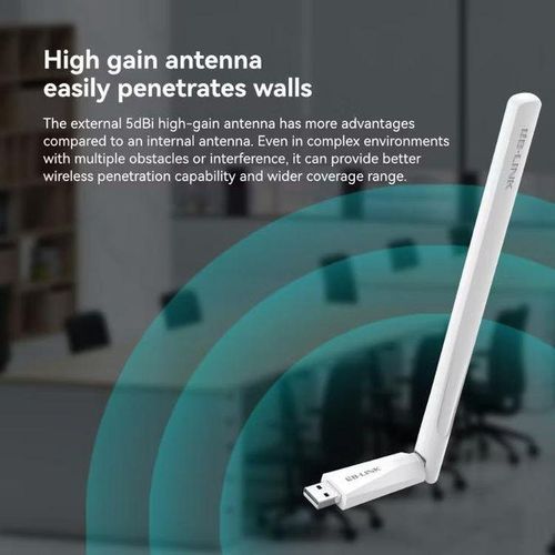 LB-link Ac650 High Gain Dual Band Usb Wifi Adapter – 6dbi Antenna, 433mbps + 200mbps - (bl-wdn650a