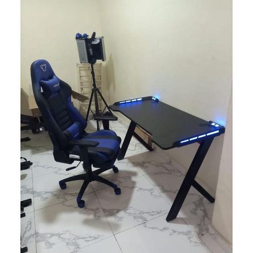 Office/Gaming Chair With Table For Laptop/desktop- Black/Blue