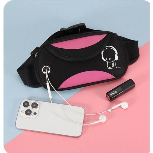 Waterproof Belt Bag for Running Phone Packet Portable Waist Bag Fitness Accessories - pink