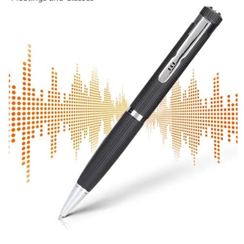 CCYLEZ Digital Audio Record Pen, HD Voice Activated Recorder, One Touch Mini Audio Recording Device, Small Tape Recorder, with Playback Function, for Lectures Meetings and Classes