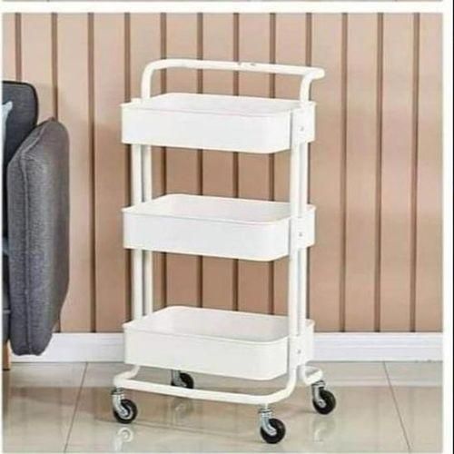 Multi-Purpose Steel Trolley Shelves - 3 Layers Rolling Cart