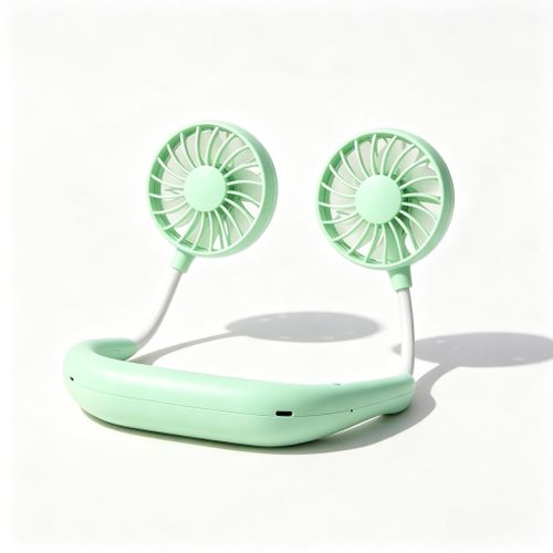 Rechargeable neck fan - USB portable hands-free neck fan with dual fan heads, three strong wind speeds, suitable for outdoor, office, travel and other occasions, long battery life, large battery capacity.