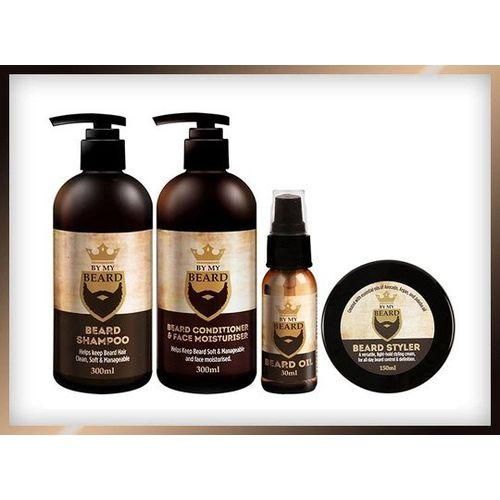 Men Beard Care 4 Pc Set Oil Shampoo Conditioner Styler