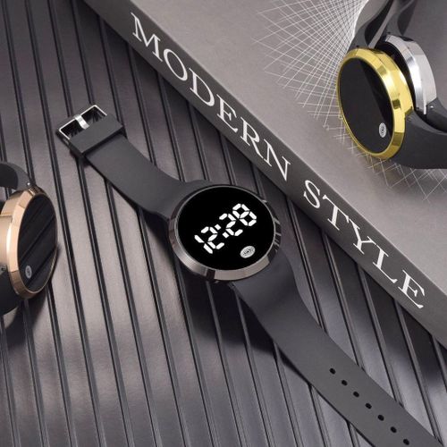 New Round 3D Touch Screen Smart Wrist watch for men and women - black