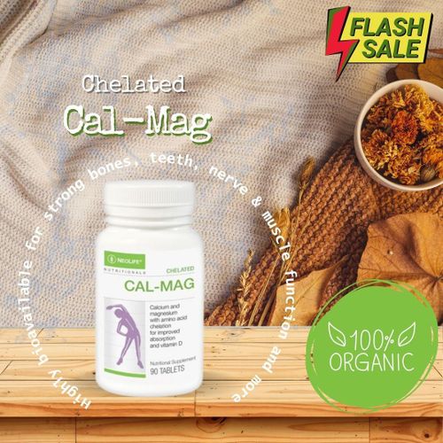 Chelated Cal-Mag with 500 IU Vitamin D3 - 90 Tablets Single
