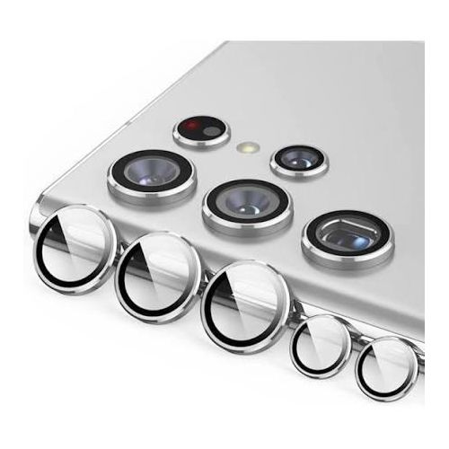 Metal Tempered Glass Camera Protector Lens Cover For Samsung S22 Ultra