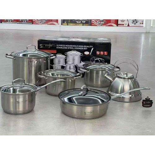 12pcs Stainless Steel Cookware Set