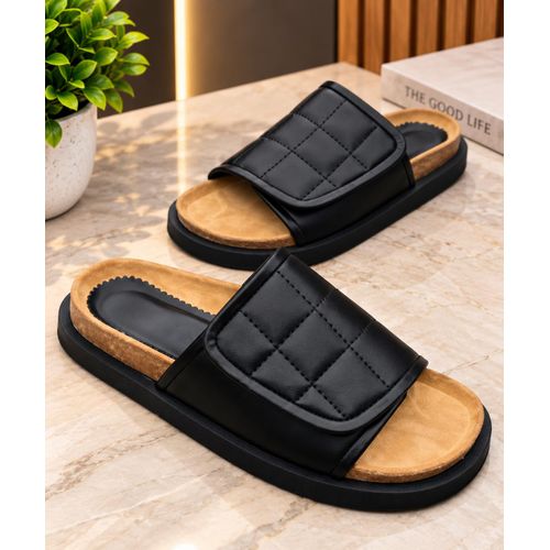 Black Adjustable Palm( OPEN Slippers)