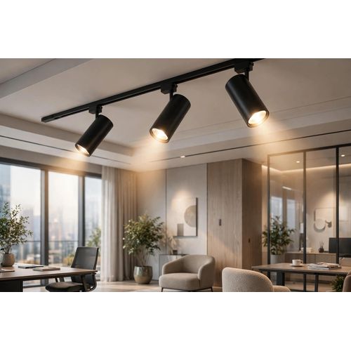 3-in-1 LED Track Light (20W / 30W / 40W) – Adjustable Tracklight Focus, Energy Saving & Super Bright Bending Light for Shops, Studio, and all spaces