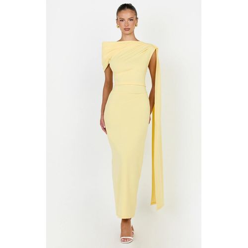 Visenta Midi Dress - Asymmetrical Sleeve Dress