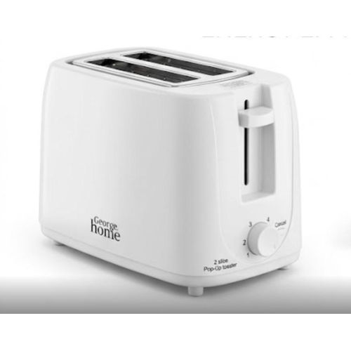 2- slice Pop-Up Toaster Energy Efficient 750W - White + 2 Years Warranty And Free Gift DrawString Bag (2 in 1 Combo Available)