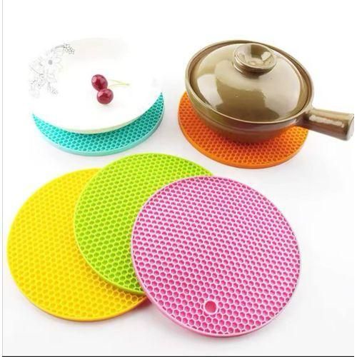 2PCS MULTIFUNCTION SILICONE NON-SLIP HEAT RESISTANT POT PLACEMAT/TABLEWARE (POT PLACEMENT MAT)