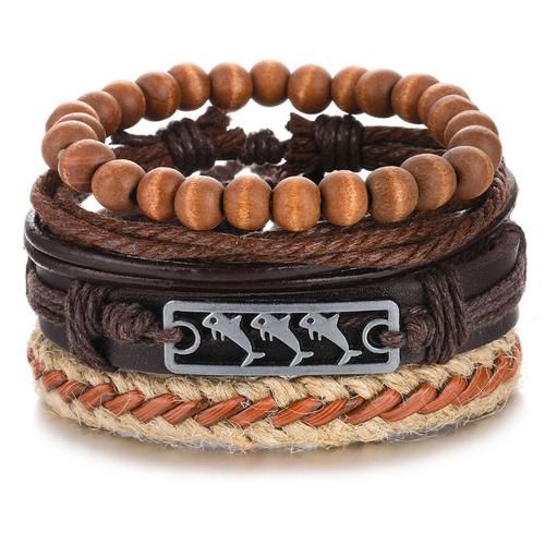 Men's Braided Beaded Bracelet – Multi-Layer Jewelry Wristband