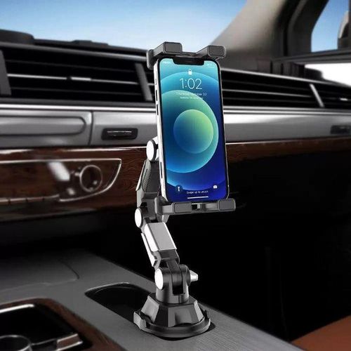 Car Mounted Multifunctional Flexible Mobile Phone & Water Cup Holder with Foldable Design for Large Screen Tablets and Desk Use 360 Rotation Universal Holder for Ipad Tablets Mobile
