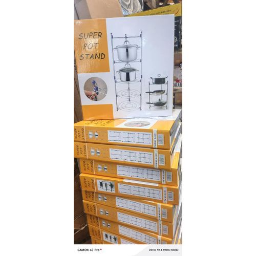 Super Pot Stand 5-Tier Stainless Steel Kitchen Organizer Rack