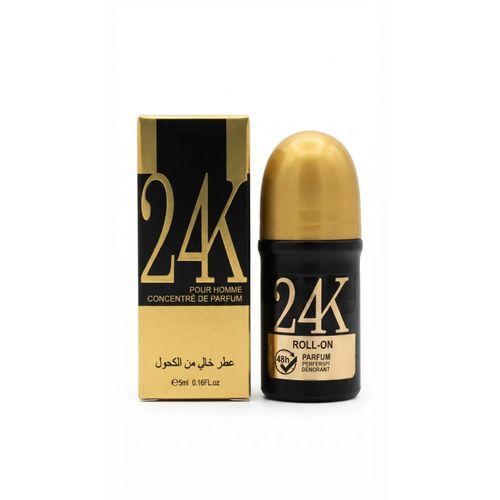 24 k Pour Homme Concentre de Parfum & Roll-On Deodorant Set - 5ml & Roll-On Fragrance Care