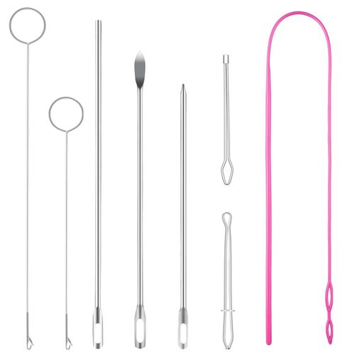 8 Pcs Drawstring Threader Tool Set,Sewing Loop Kit Include Sewing Loop